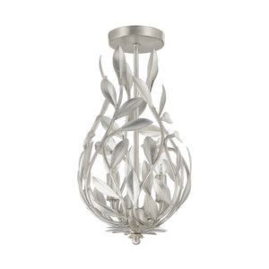 Crystorama - 565-SA_CEILING - Three Light Semi Flush Mount - Broche - Antique Silver