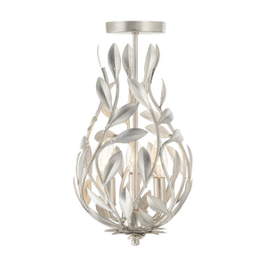 Crystorama - 565-SA_CEILING - Three Light Semi Flush Mount - Broche - Antique Silver