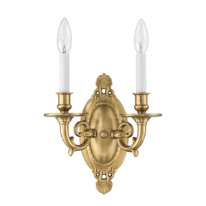Crystorama - 622-AG - Two Light Wall Sconce - Milford - Aged Brass