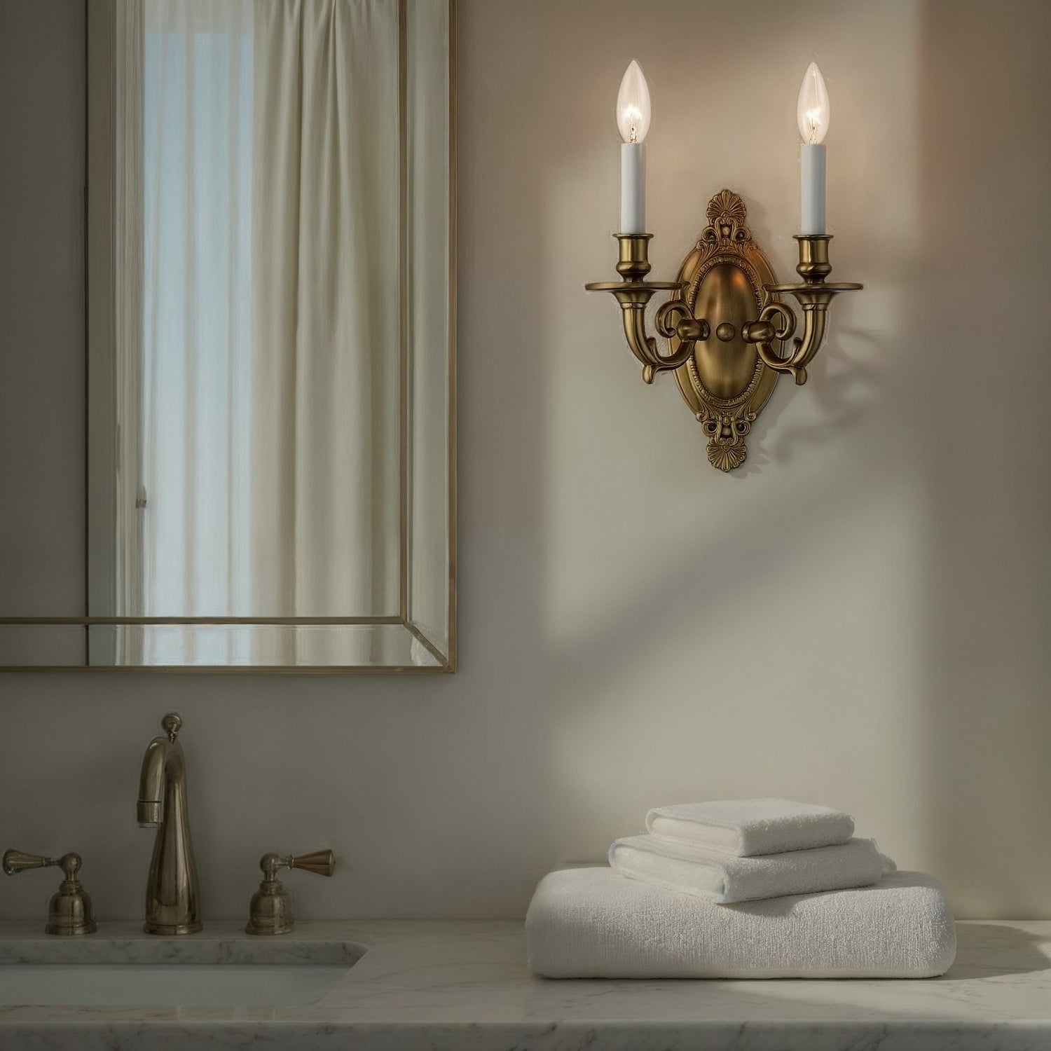 Crystorama - 622-AG - Two Light Wall Sconce - Milford - Aged Brass