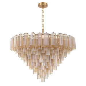 Crystorama - ADD-327-AG-AM - 28 Light Chandelier - Addis - Aged Brass