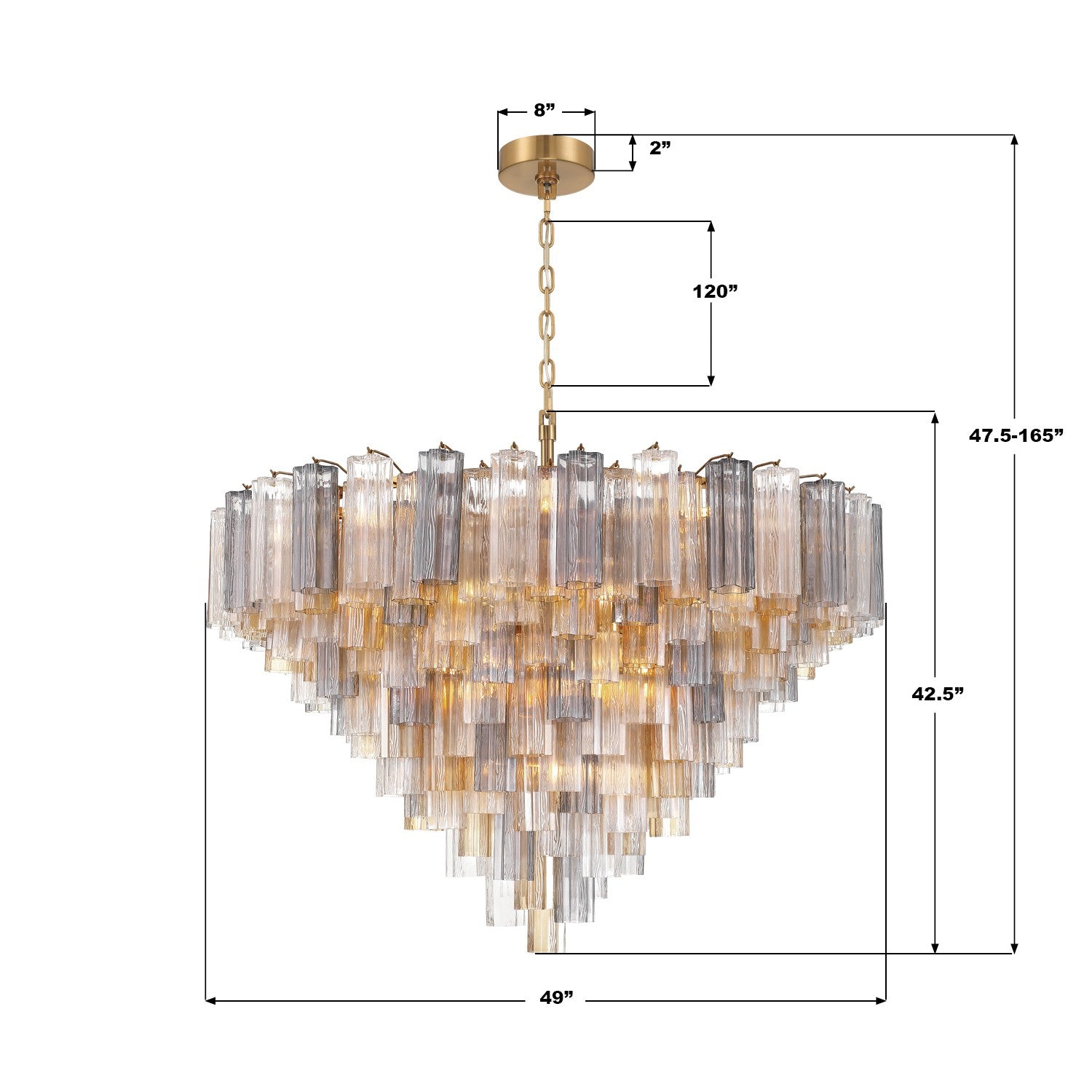 Crystorama - ADD-327-AG-AU - 28 Light Chandelier - Addis - Aged Brass