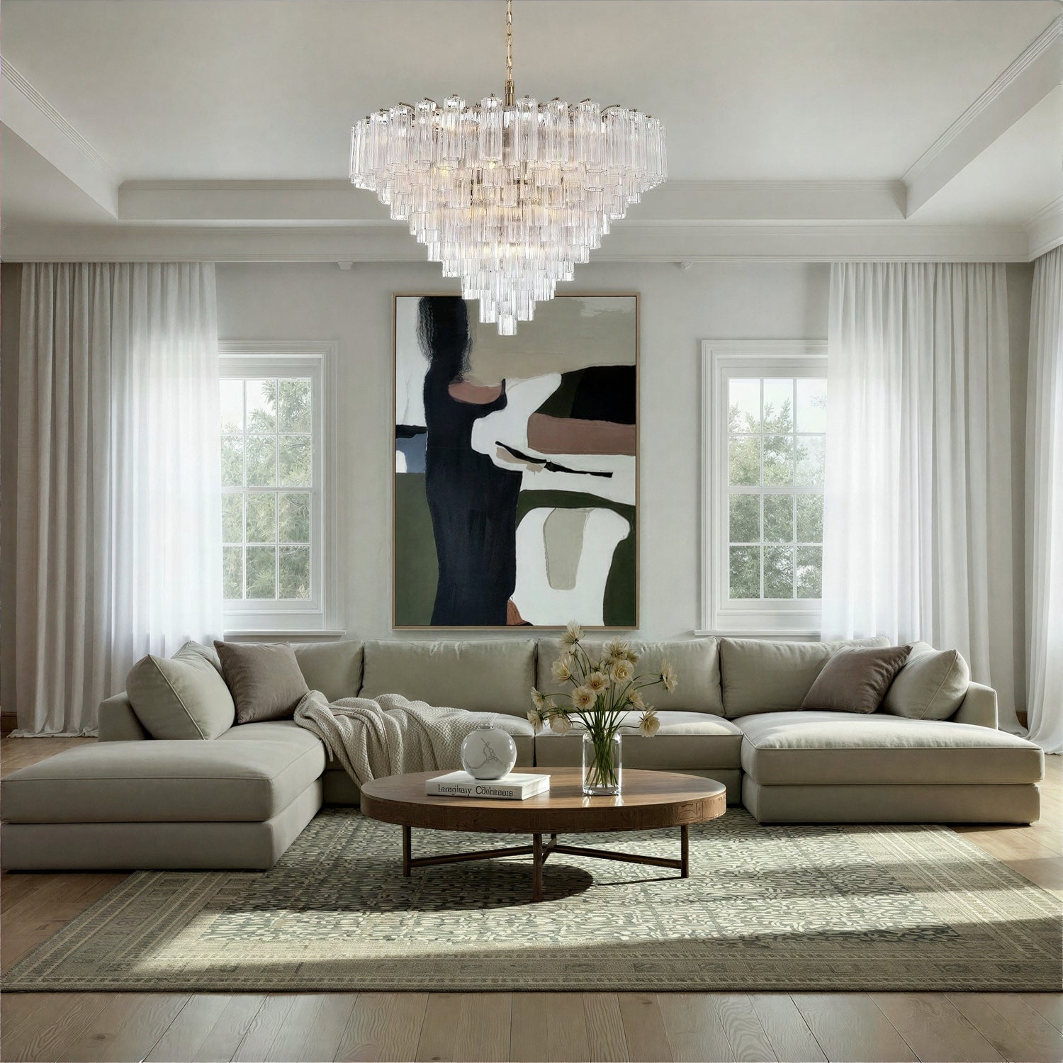 Crystorama - ADD-327-AG-CL - 28 Light Chandelier - Addis - Aged Brass