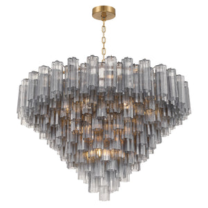 Crystorama - ADD-327-AG-SM - 28 Light Chandelier - Addis - Aged Brass