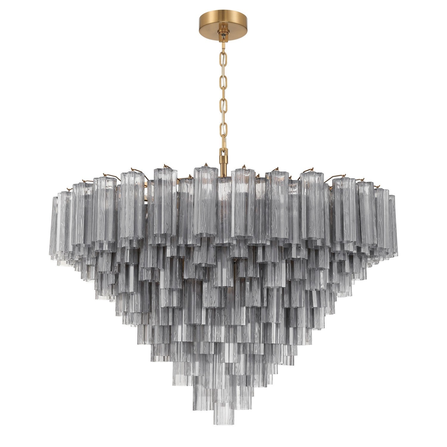 Crystorama - ADD-327-AG-SM - 28 Light Chandelier - Addis - Aged Brass