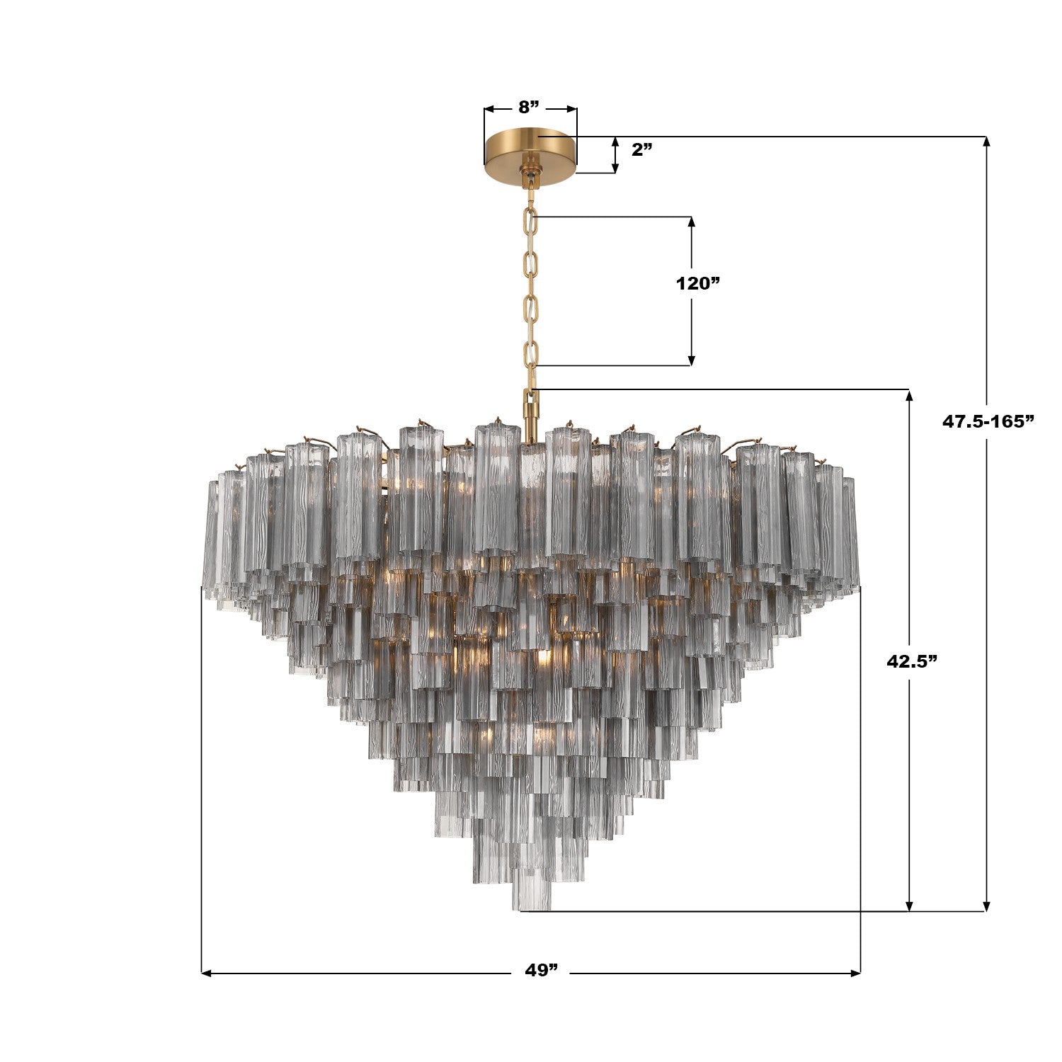 Crystorama - ADD-327-AG-SM - 28 Light Chandelier - Addis - Aged Brass