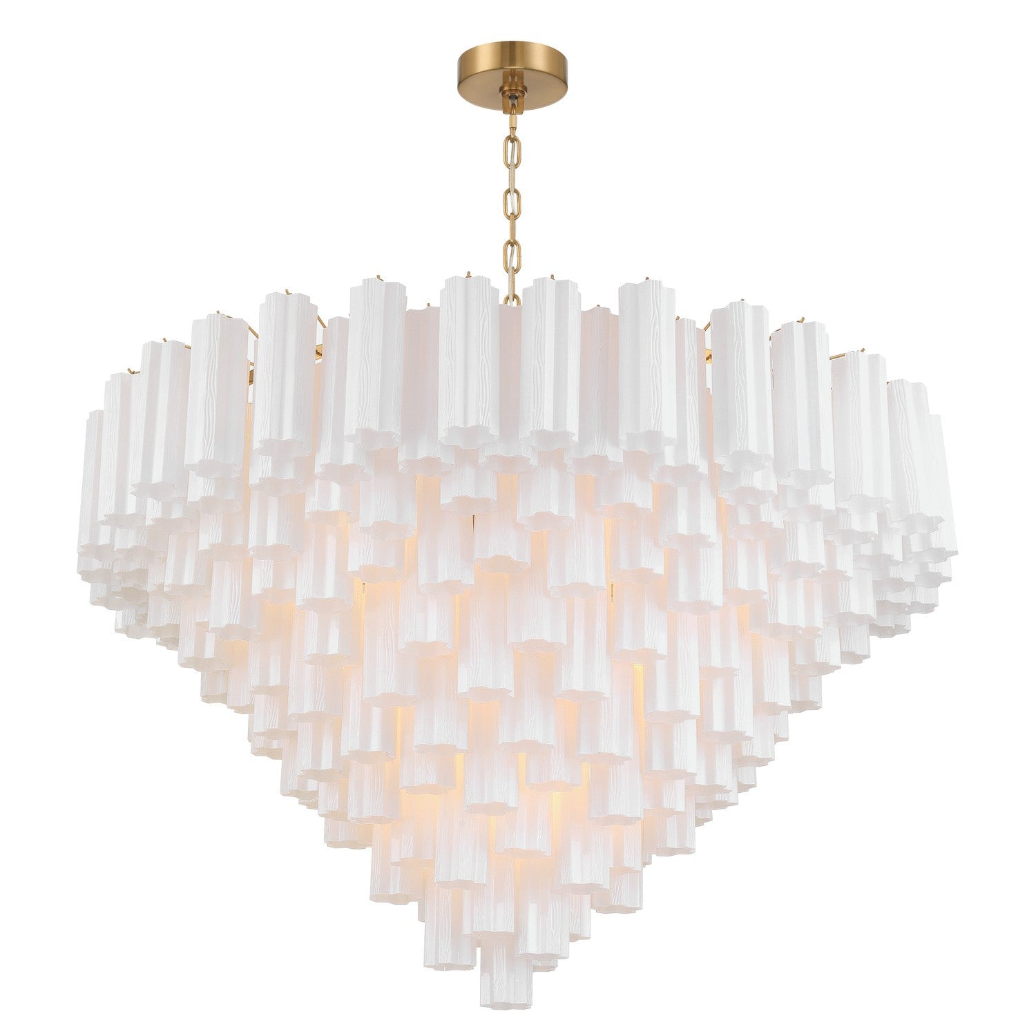 Crystorama - ADD-327-AG-WH - 28 Light Chandelier - Addis - Aged Brass