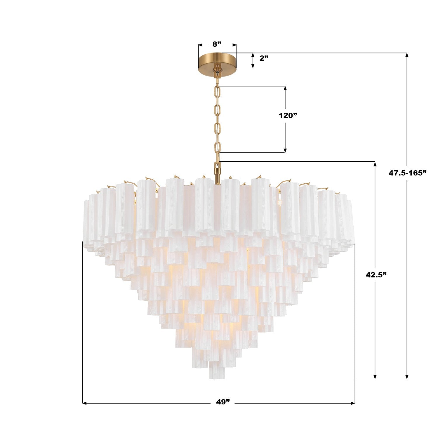 Crystorama - ADD-327-AG-WH - 28 Light Chandelier - Addis - Aged Brass