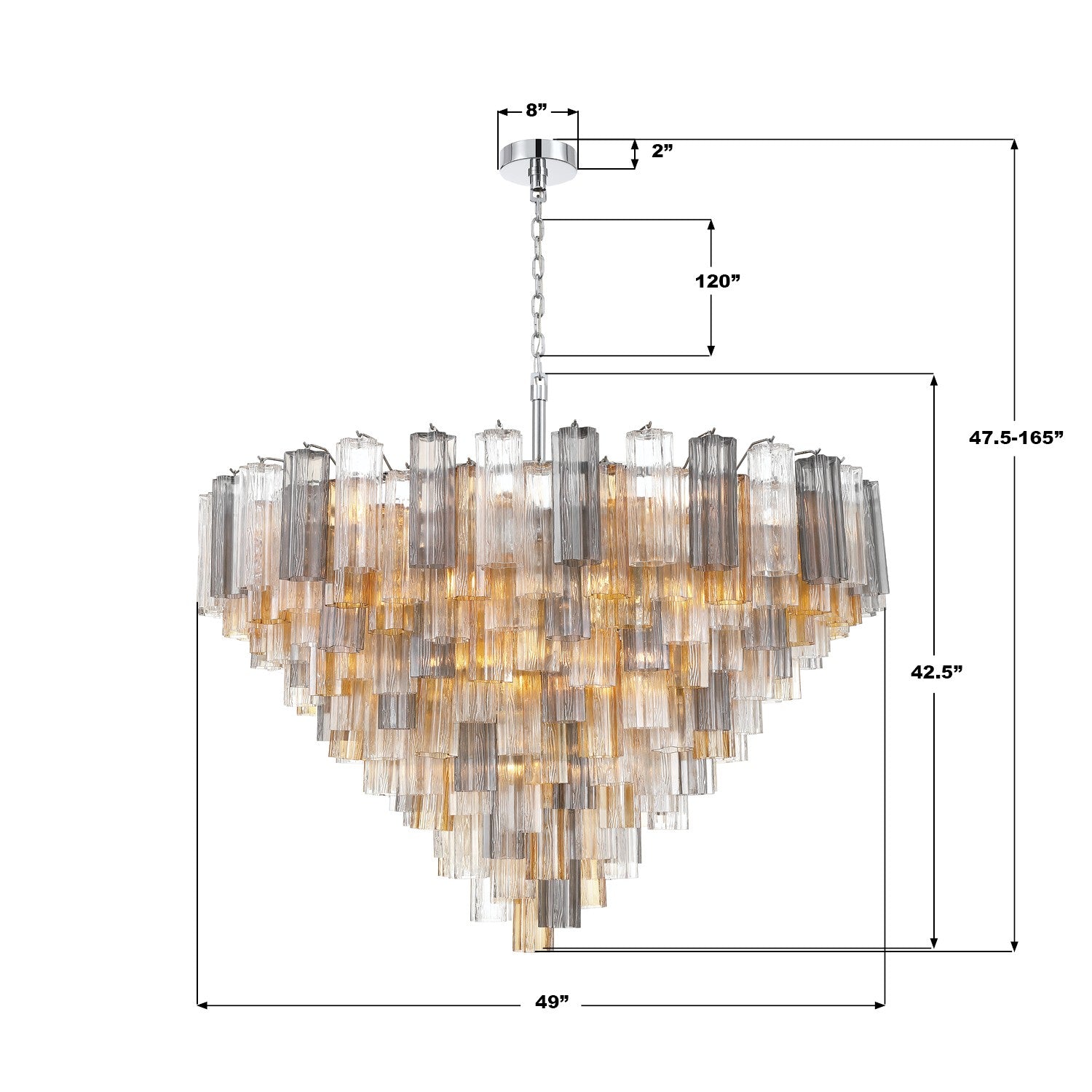 Crystorama - ADD-327-CH-AU - 28 Light Chandelier - Addis - Polished Chrome