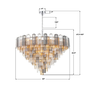 Crystorama - ADD-327-CH-AU - 28 Light Chandelier - Addis - Polished Chrome