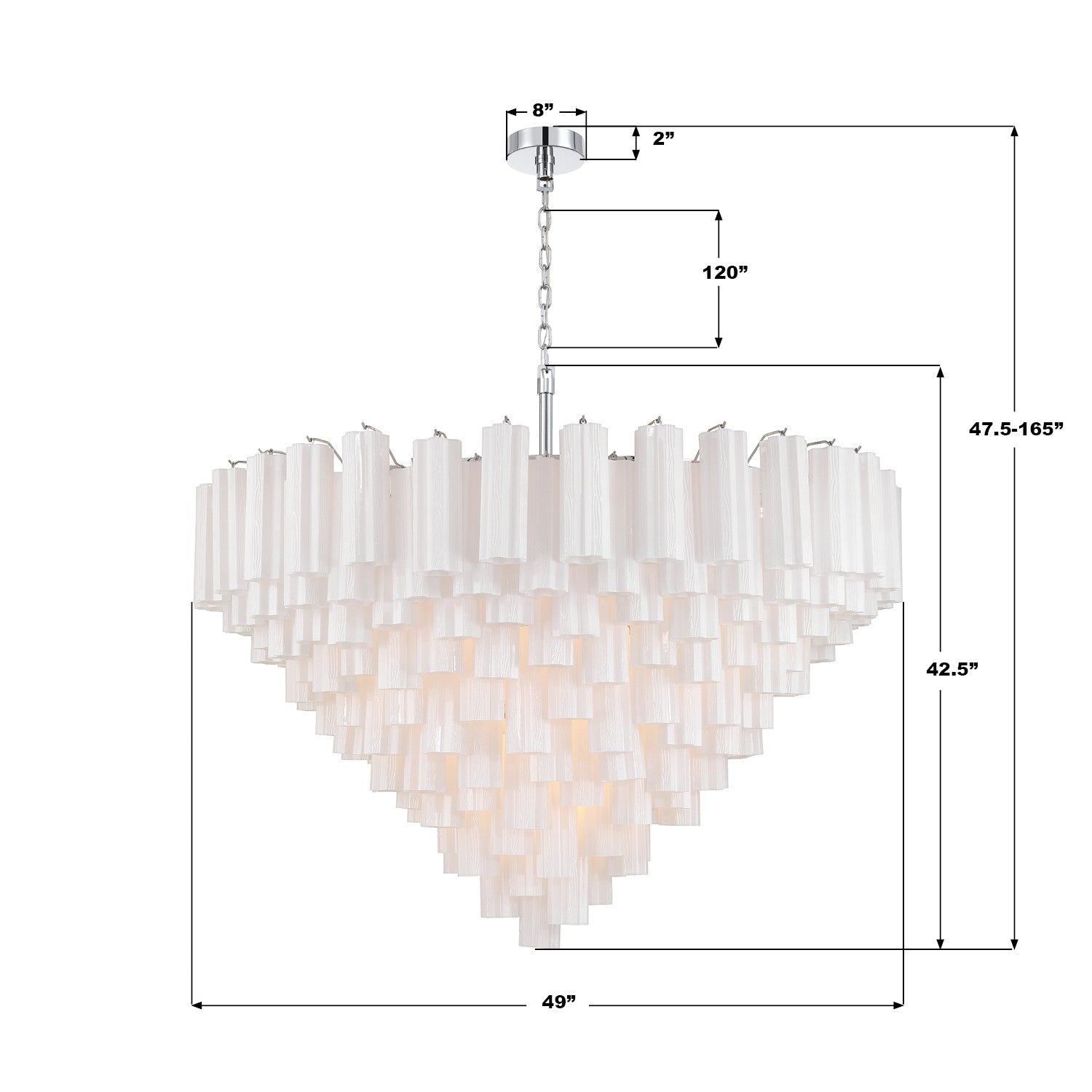 Crystorama - ADD-327-CH-WH - 28 Light Chandelier - Addis - Polished Chrome