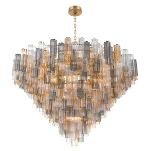 Crystorama - ADD-329-AG-AU - 40 Light Chandelier - Addis - Aged Brass