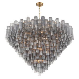 Crystorama - ADD-329-AG-SM - 40 Light Chandelier - Addis - Aged Brass