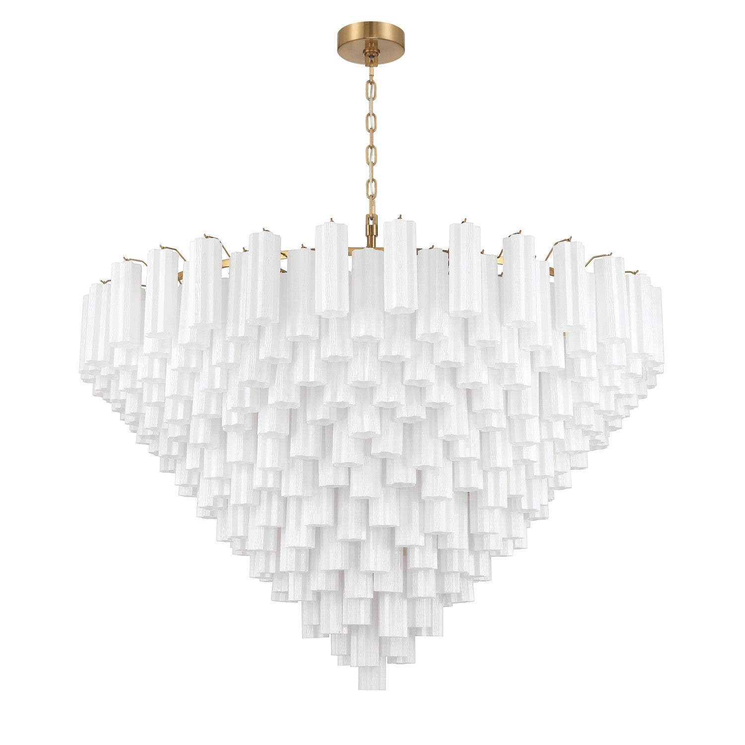 Crystorama - ADD-329-AG-WH - 40 Light Chandelier - Addis - Aged Brass