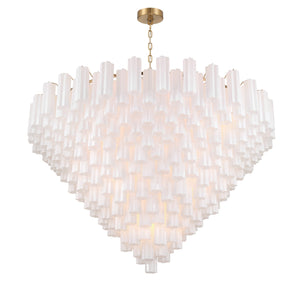 Crystorama - ADD-329-AG-WH - 40 Light Chandelier - Addis - Aged Brass
