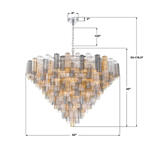 Crystorama - ADD-329-CH-AU - 40 Light Chandelier - Addis - Polished Chrome