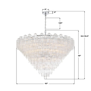 Crystorama - ADD-329-CH-CL - 40 Light Chandelier - Addis - Polished Chrome