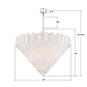 Crystorama - ADD-329-CH-WH - 40 Light Chandelier - Addis - Polished Chrome