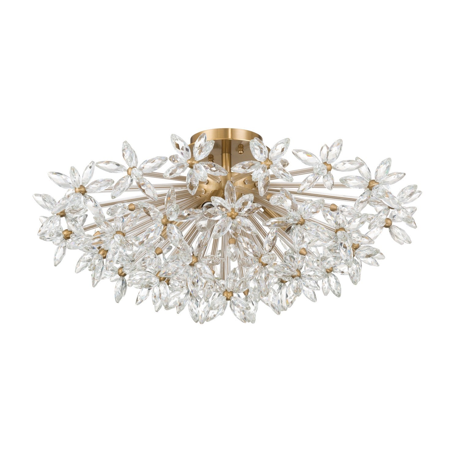 Crystorama - ADL-500-AG-CL - Four Light Semi Flush Mount - Adley - Aged Brass