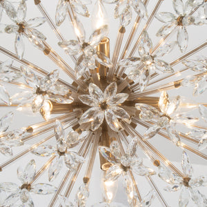 Crystorama - ADL-500-AG-CL - Four Light Semi Flush Mount - Adley - Aged Brass