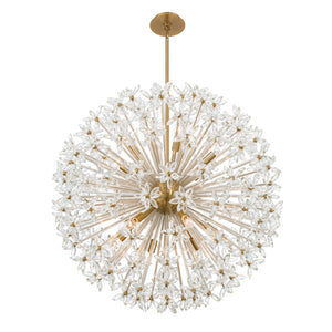 Crystorama - ADL-512-AG-CL - 12 Light Chandelier - Adley - Aged Brass