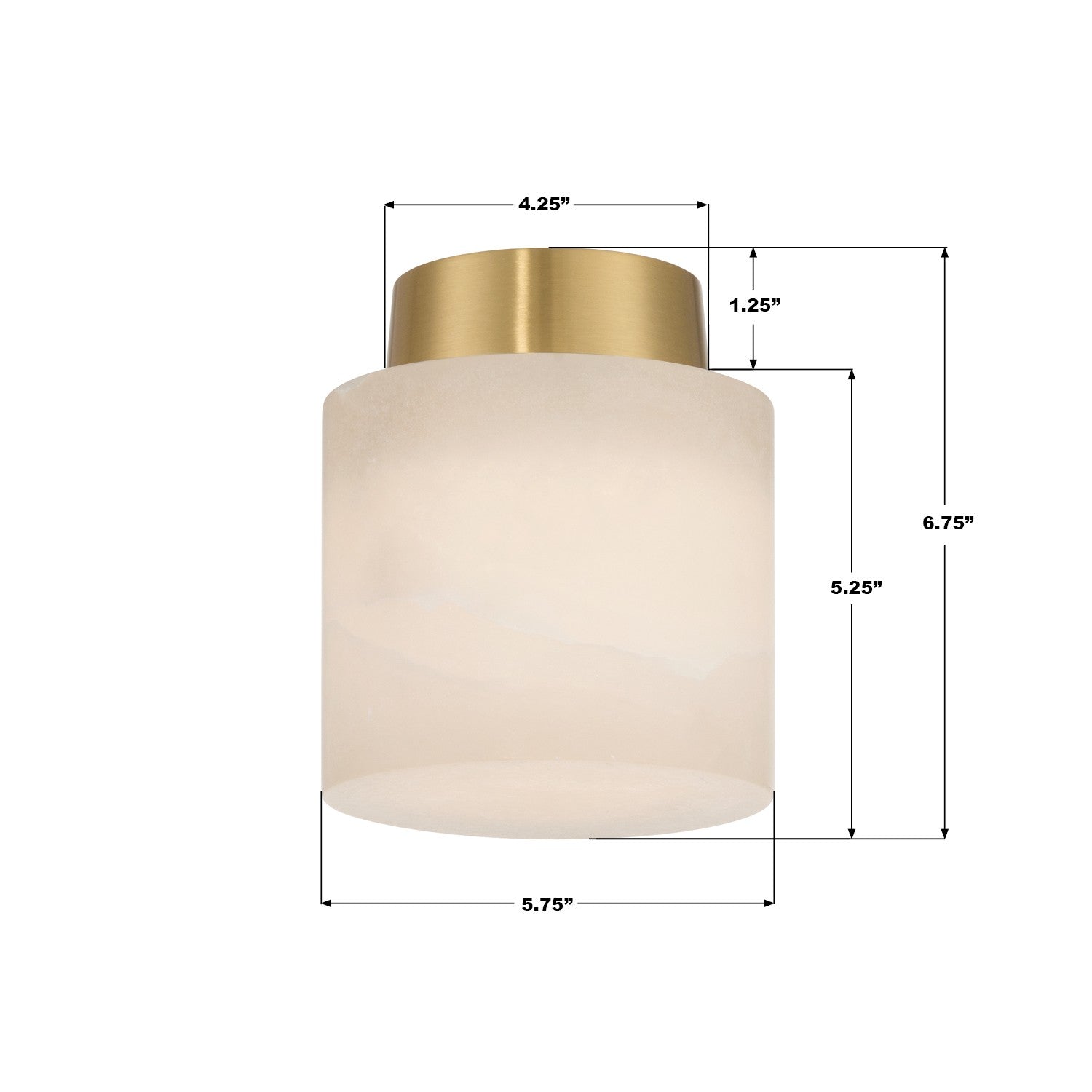 Crystorama - AME-400-AG - One Light Semi Flush Mount - Acme - Aged Brass