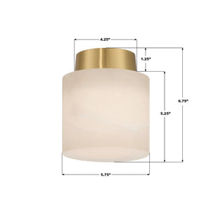 Crystorama - AME-400-AG - One Light Semi Flush Mount - Acme - Aged Brass