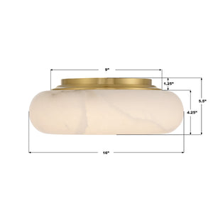Crystorama - AME-405-AG - LED Flush Mount - Acme - Aged Brass