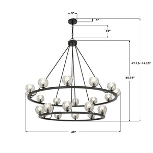 Crystorama - ARA-10268-MK - LED Chandelier - Aragon - Matte Black