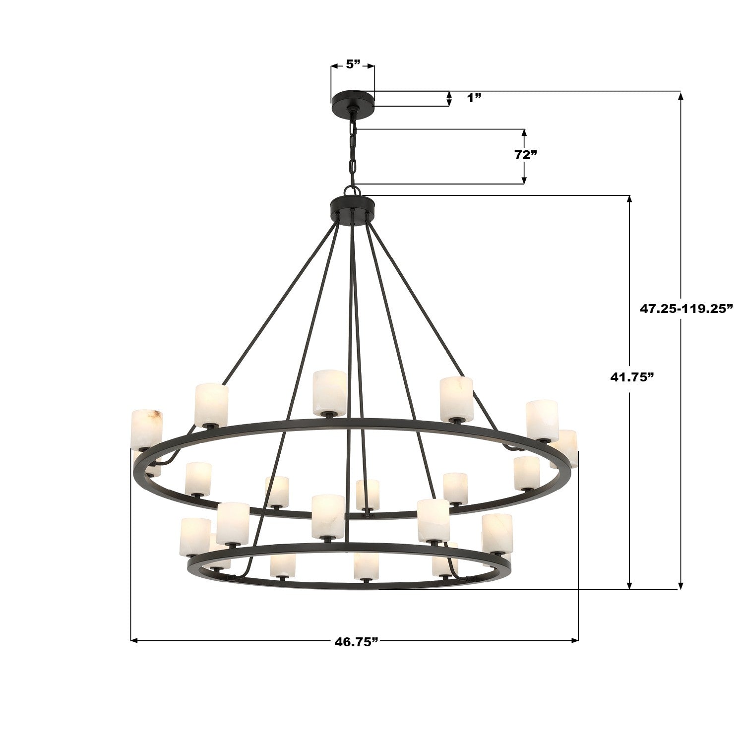 Crystorama - ARA-10268-MK-ST - LED Chandelier - Aragon - Matte Black