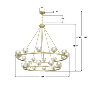 Crystorama - ARA-10268-SB - LED Chandelier - Aragon - Soft Brass