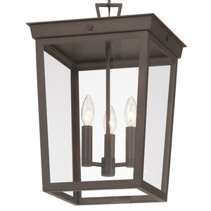 Crystorama - BEL-A8065-TZ - Three Light Outdoor Pendant - Belmont - Twilight Bronze