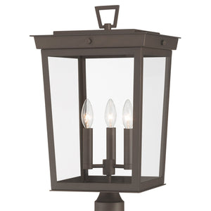 Crystorama - BEL-A8069-TZ - Three Light Outdoor Post Mount - Belmont - Twilight Bronze