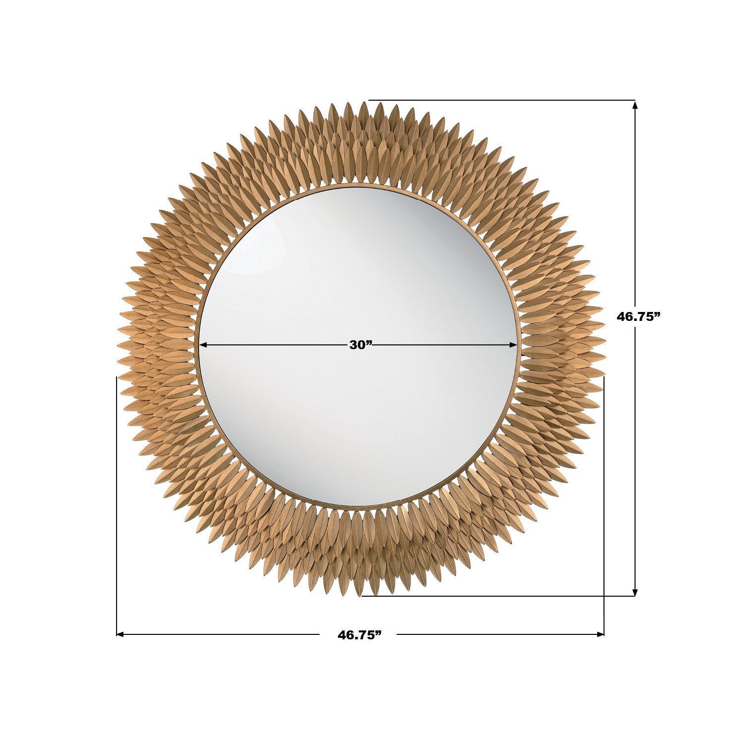 Crystorama - BRH-M546-GA - Mirror - Broche - Antique Gold
