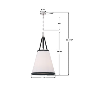 Crystorama - CAL-2405-PN - Four Light Pendant - Callahan - Polished Nickel