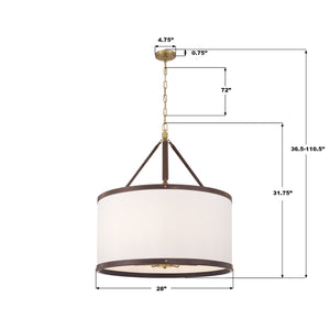 Crystorama - CAL-2408-LG - Eight Light Pendant - Callahan - Luxe Gold