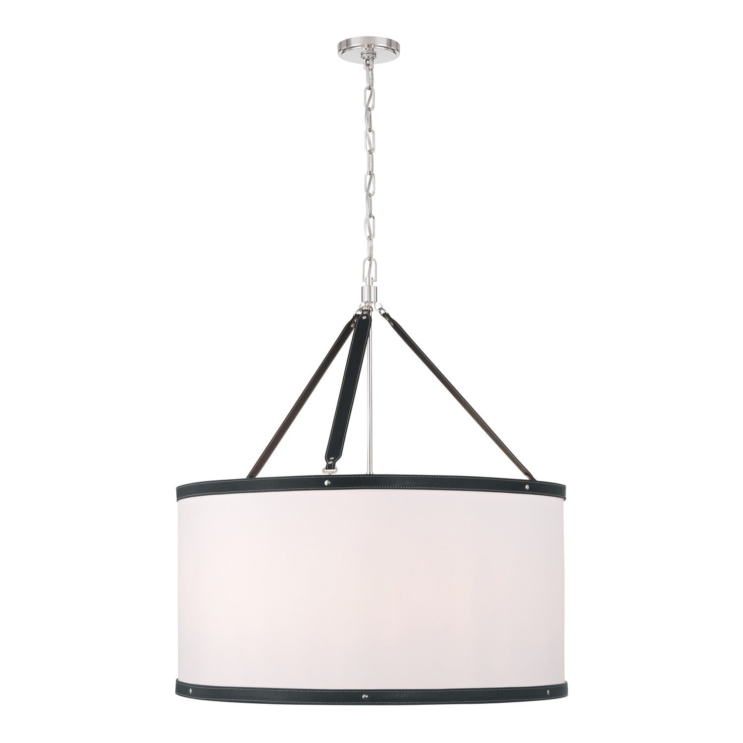 Crystorama - CAL-2408-PN - Eight Light Pendant - Callahan - Polished Nickel