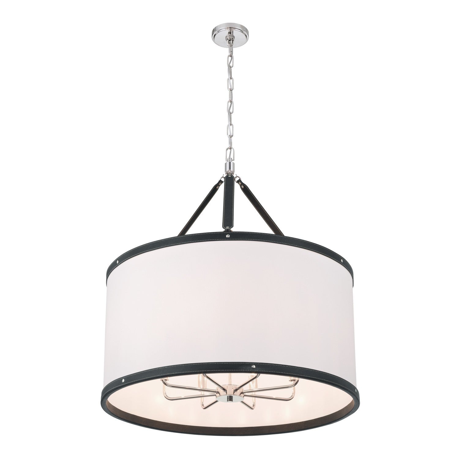 Crystorama - CAL-2408-PN - Eight Light Pendant - Callahan - Polished Nickel