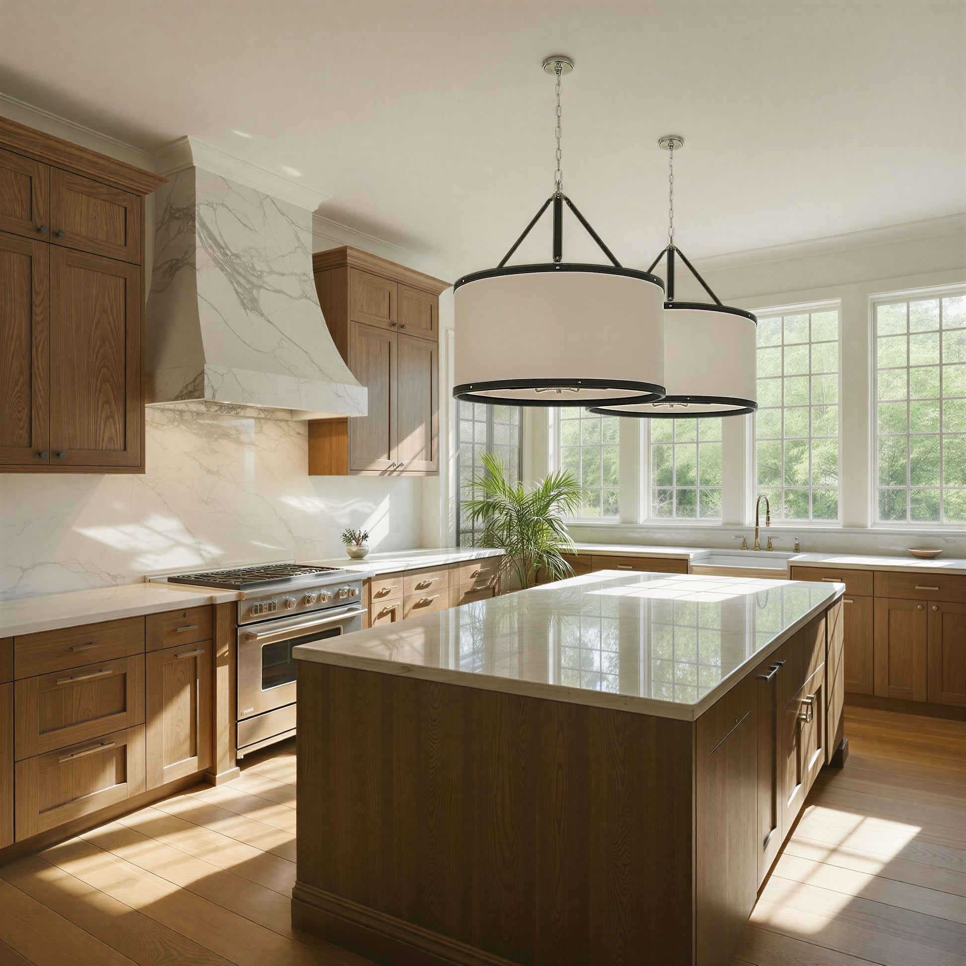 Crystorama - CAL-2408-PN - Eight Light Pendant - Callahan - Polished Nickel