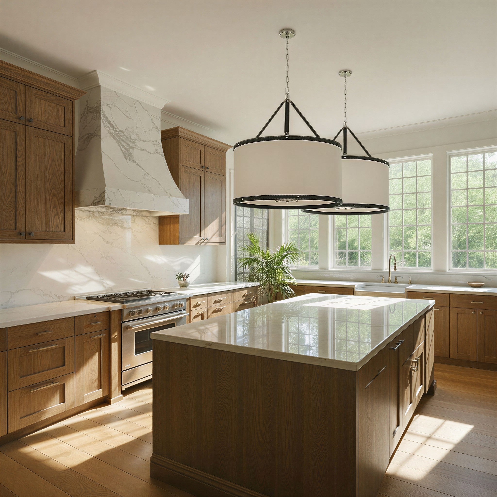 Crystorama - CAL-2408-PN - Eight Light Pendant - Callahan - Polished Nickel