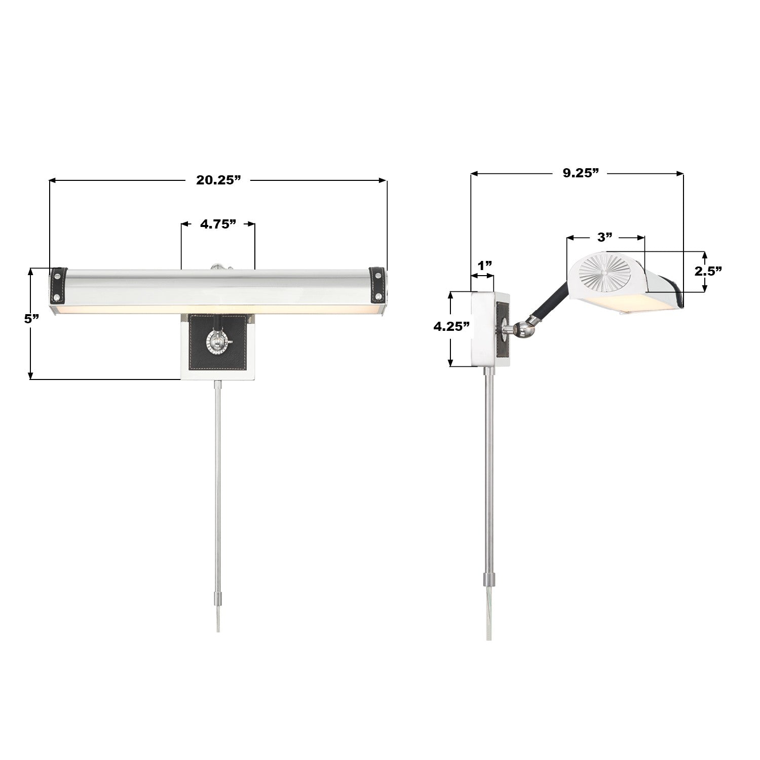 Crystorama - CAL-2411-PN - LED Picture Light - Callahan - Polished Nickel