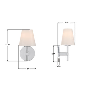 Crystorama - COL-201-CH - One Light Wall Sconce - Colton - Polished Chrome