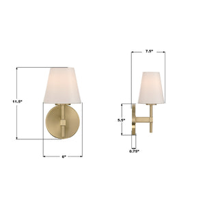 Crystorama - COL-201-VG - One Light Wall Sconce - Colton - Vibrant Gold