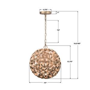 Crystorama - COR-7105-SG - One Light Chandelier - Cora - Soft Gold