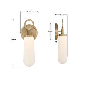 Crystorama - CVN-731-VG - LED Wall Sconce - Calvin - Vibrant Gold