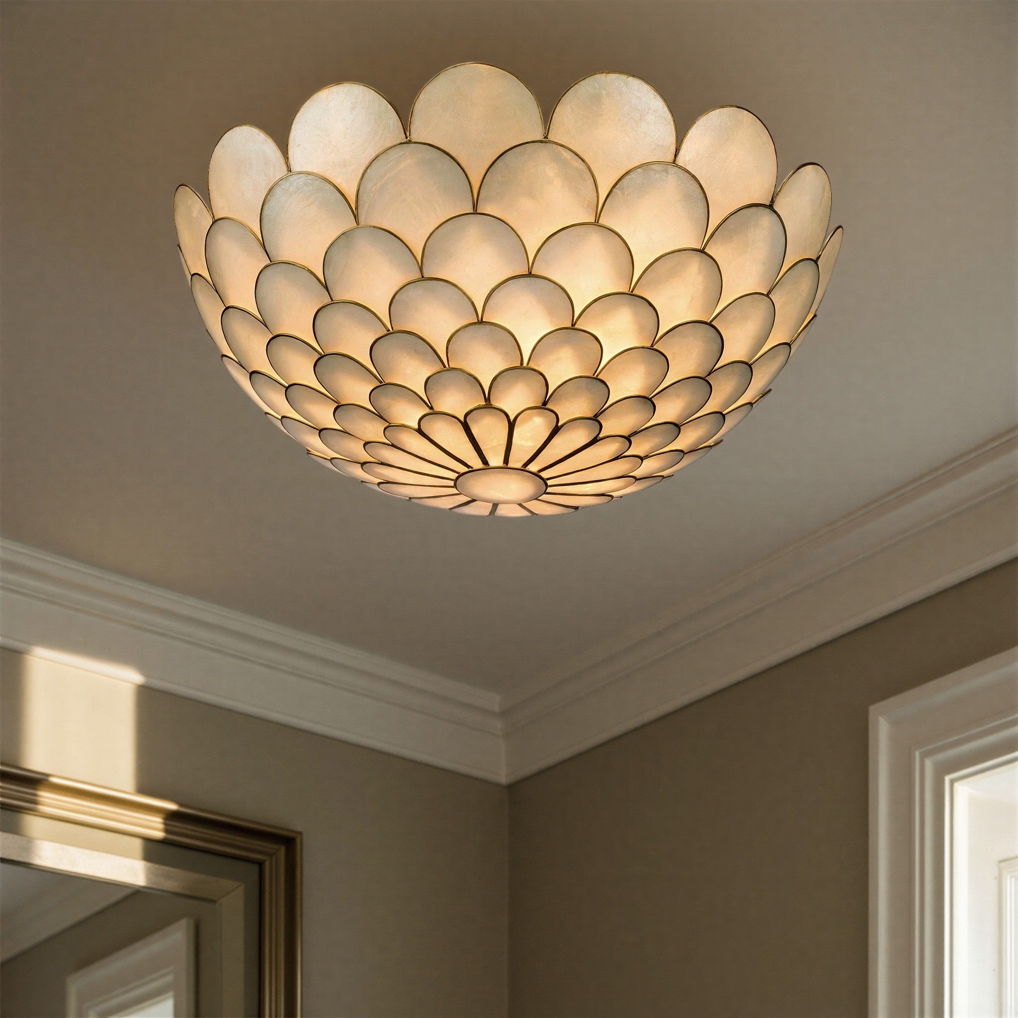 Crystorama - DRB-7000-SG - Three Light Semi Flush Mount - Darby - Soft Gold