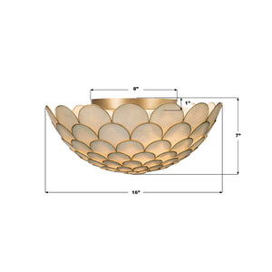 Crystorama - DRB-7000-SG - Three Light Semi Flush Mount - Darby - Soft Gold