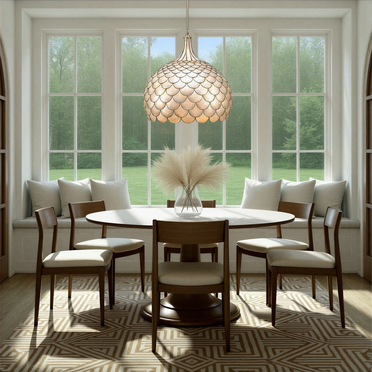 Crystorama - DRB-7005-SG - Five Light Pendant - Darby - Soft Gold