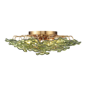Crystorama - ESM-4000-AG-GR - Six Light Semi Flush Mount - Esme - Aged Brass