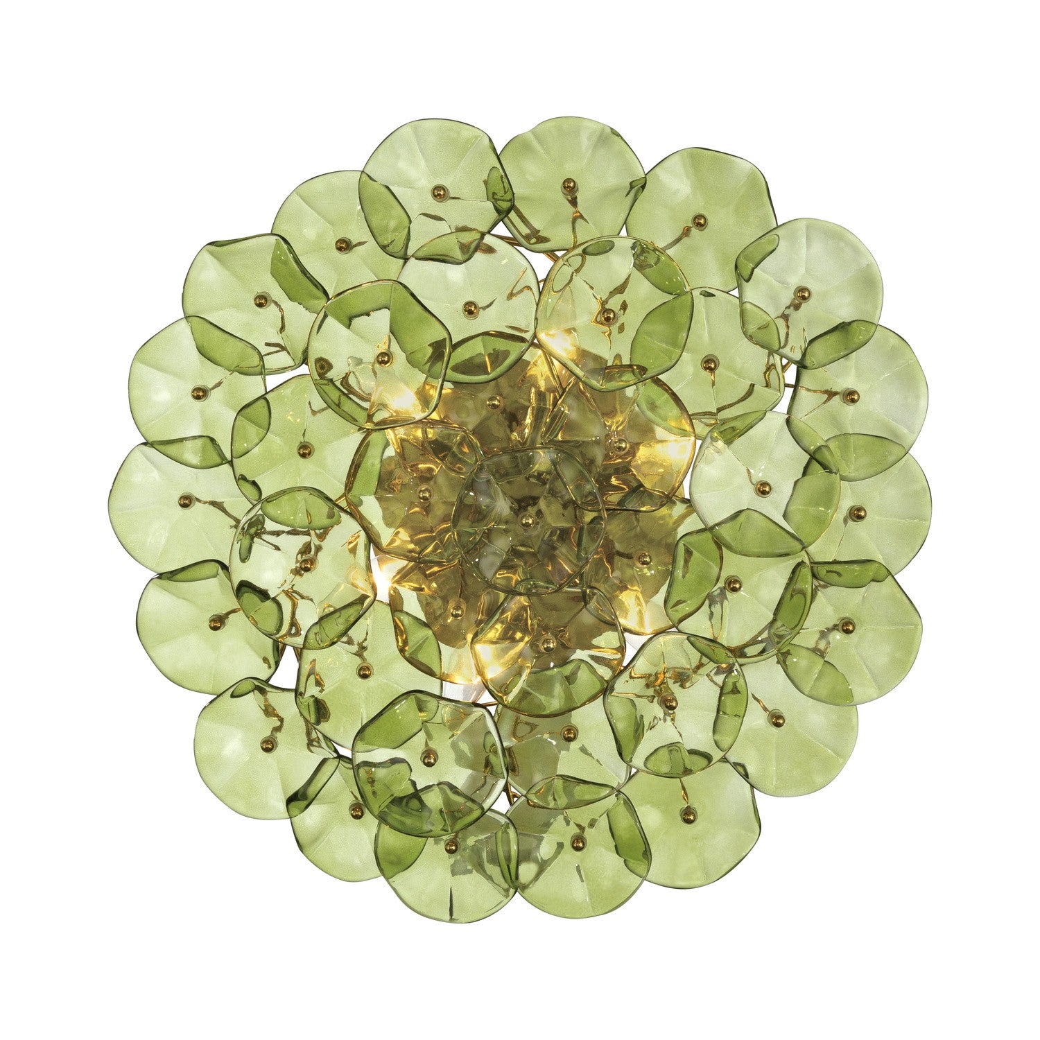 Crystorama - ESM-4000-AG-GR - Six Light Semi Flush Mount - Esme - Aged Brass